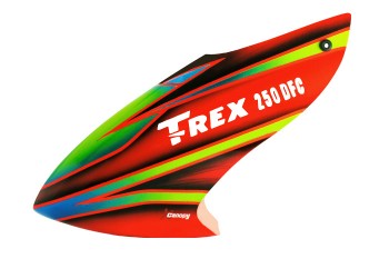 Airbrush Fiberglass Red Devil Canopy - TREX 250 PRO